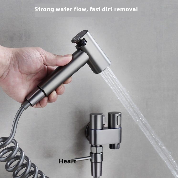 Domestic Toilet One-switch Two-way Angle Valve Health Faucet Washing Water Gun