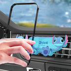 Stitch Car Phone Holder, Gravity Sensing Auto-Clamping Air Vent Mount, Adjustable Smartphone Bracket, ABS Material, No Battery Required, Vehicle Accessory for Navigation and Entertainment, Stitch Car Decor