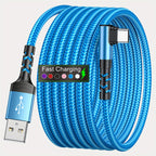 USB-C Fast Charging Cable, 3.3ft/6.6ft/9.9ft Nylon Braided, Compatible with for, Xiaomi, Redmi, Oppo, OnePlus, for iPhone 15/16 Series, for Smartphone Charging and Data Syncing