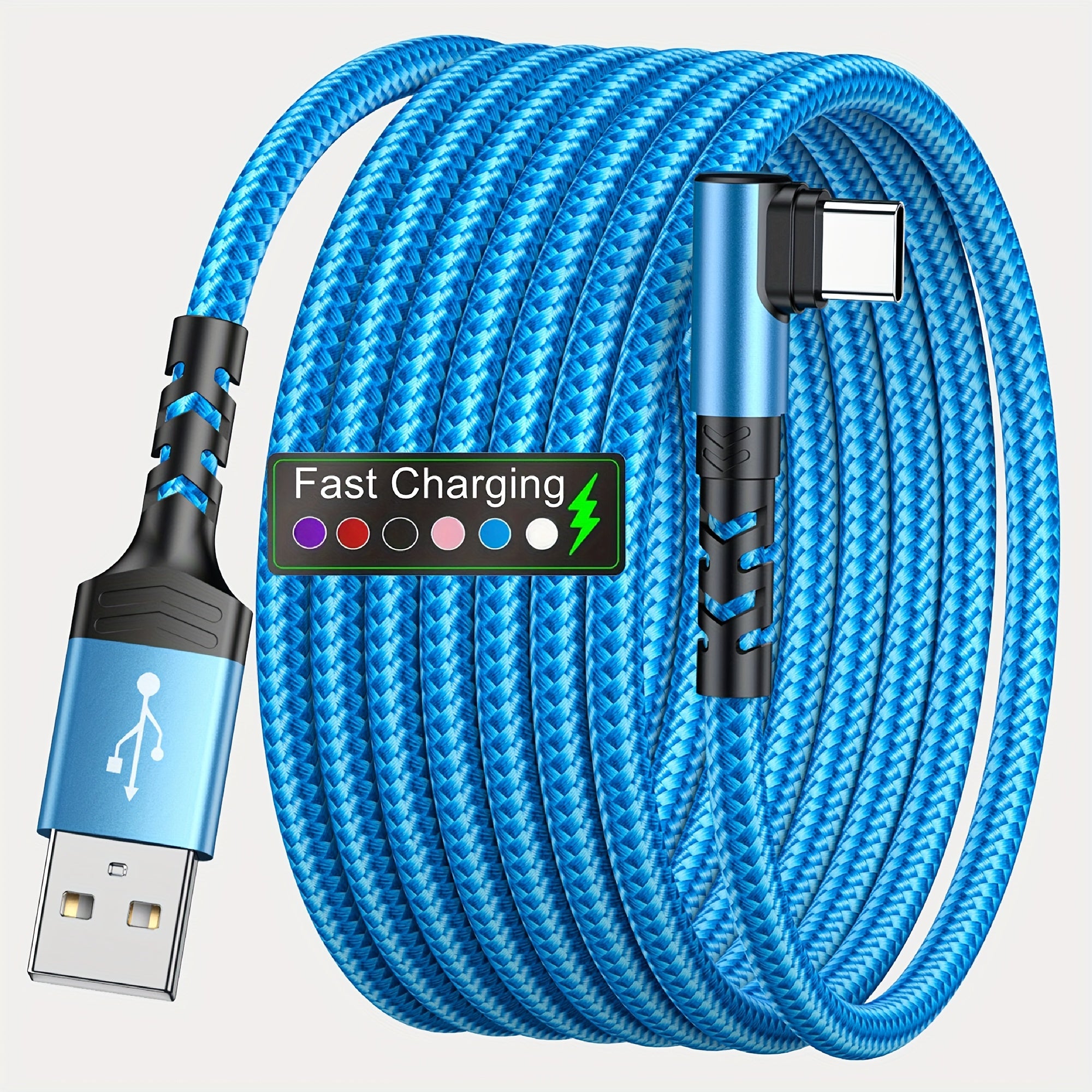 USB-C Fast Charging Cable, 3.3ft/6.6ft/9.9ft Nylon Braided, Compatible with for, Xiaomi, Redmi, Oppo, OnePlus, for iPhone 15/16 Series, for Smartphone Charging and Data Syncing