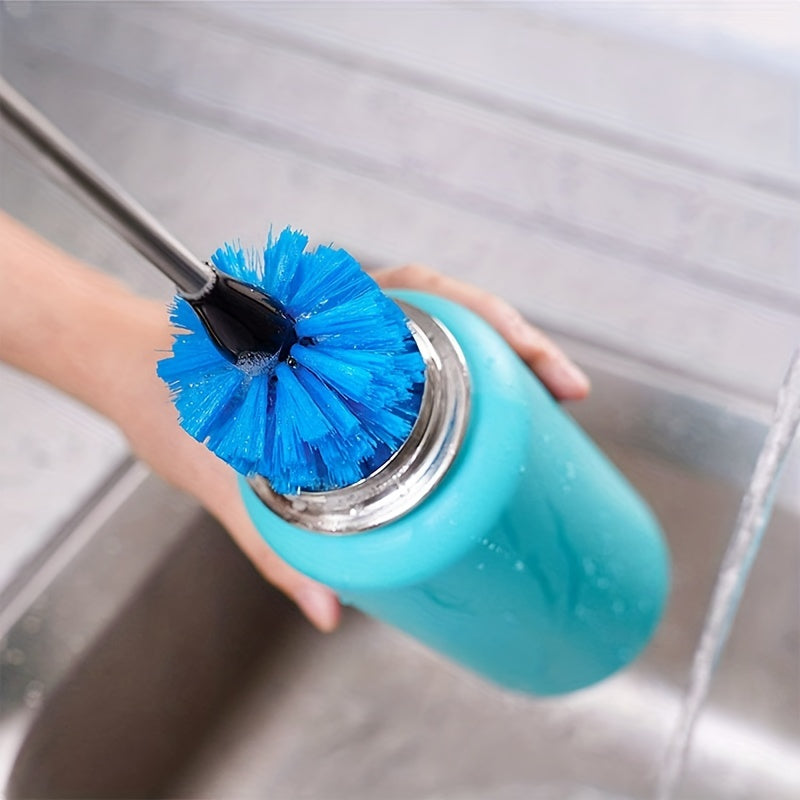 Three-Piece Water Bottle Cleaning Brush - Suitable for Narrow-Neck Bottles, Sports Bottles, Coffee Cups, Thermos Flasks, Baby Bottles And Straws - Keep Drinking Water Clean And Hygienic