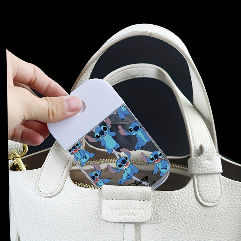 1pc Stitch Portable Spray Bottle - White with Blue & Green Accents, Compact Travel-Friendly Refillable Spray for Makeup, Summer Cool, Gift for Disney Fans, Fan Merchandise, Playful Design, Durable Plastic