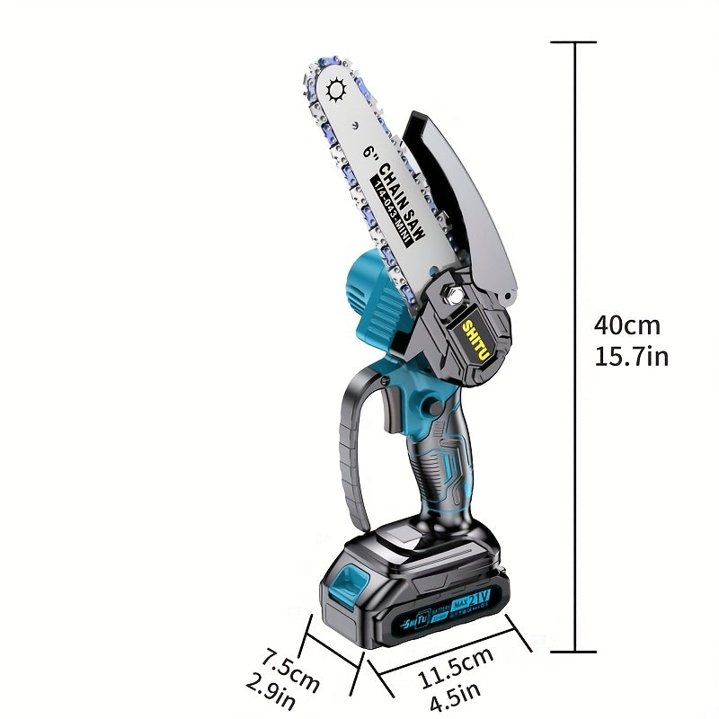 Mini Cordless Chainsaw - Lightweight, Portable, Rechargeable Battery | Safe Trimming for Tree Branches, Courtyard, Household, Garden, Gifts for Men