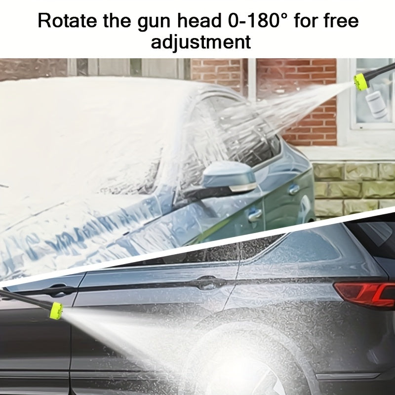 6-in-1 Cordless Car Wash Sprayer with High Pressure Water Nozzle - Portable Handheld Cleaning Tool for Cars, Walls, Fences, Patios, Gardens & Backyards - Includes 2 Batteries, Lightweight & Easy to Use, Versatile Cleaning Sprayer | Portable Cleaner | Lig