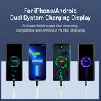 100W Digital Display Dual Type-C Charging Cable