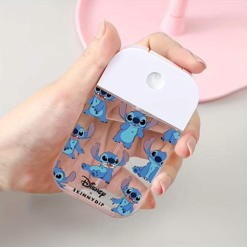 1pc Stitch Portable Spray Bottle - White with Blue & Green Accents, Compact Travel-Friendly Refillable Spray for Makeup, Summer Cool, Gift for Disney Fans, Fan Merchandise, Playful Design, Durable Plastic