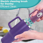 Electric Brush for Cleaning Water Bottles, Measuring 14, 8 Inches, Ideal for Various Containers Like Mugs, Water Cups, Glass Jars, And Stanley Cups, It Is Rechargeable, Features Two Speed Options, Includes a Straw Cleaning Brush, And Is Easy to Maintain