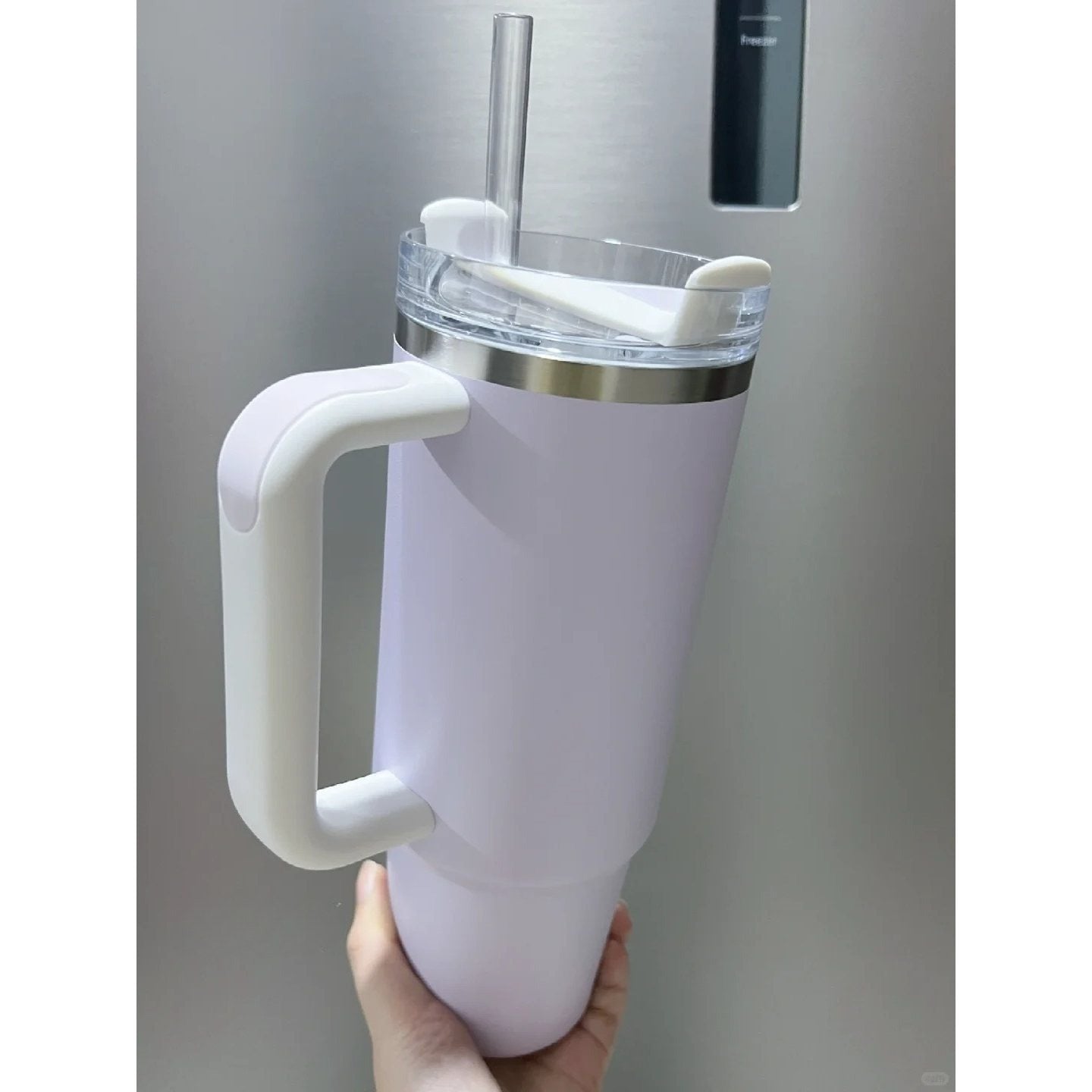 STANLEY Quencher H2.0 Tumbler with Handle and Straw 40 oz | Flowstate 3-Position Lid | Cup Holder Compatible for Travel | Insulated Stainless Steel Cup | BPA-Free | Purple wisteria color