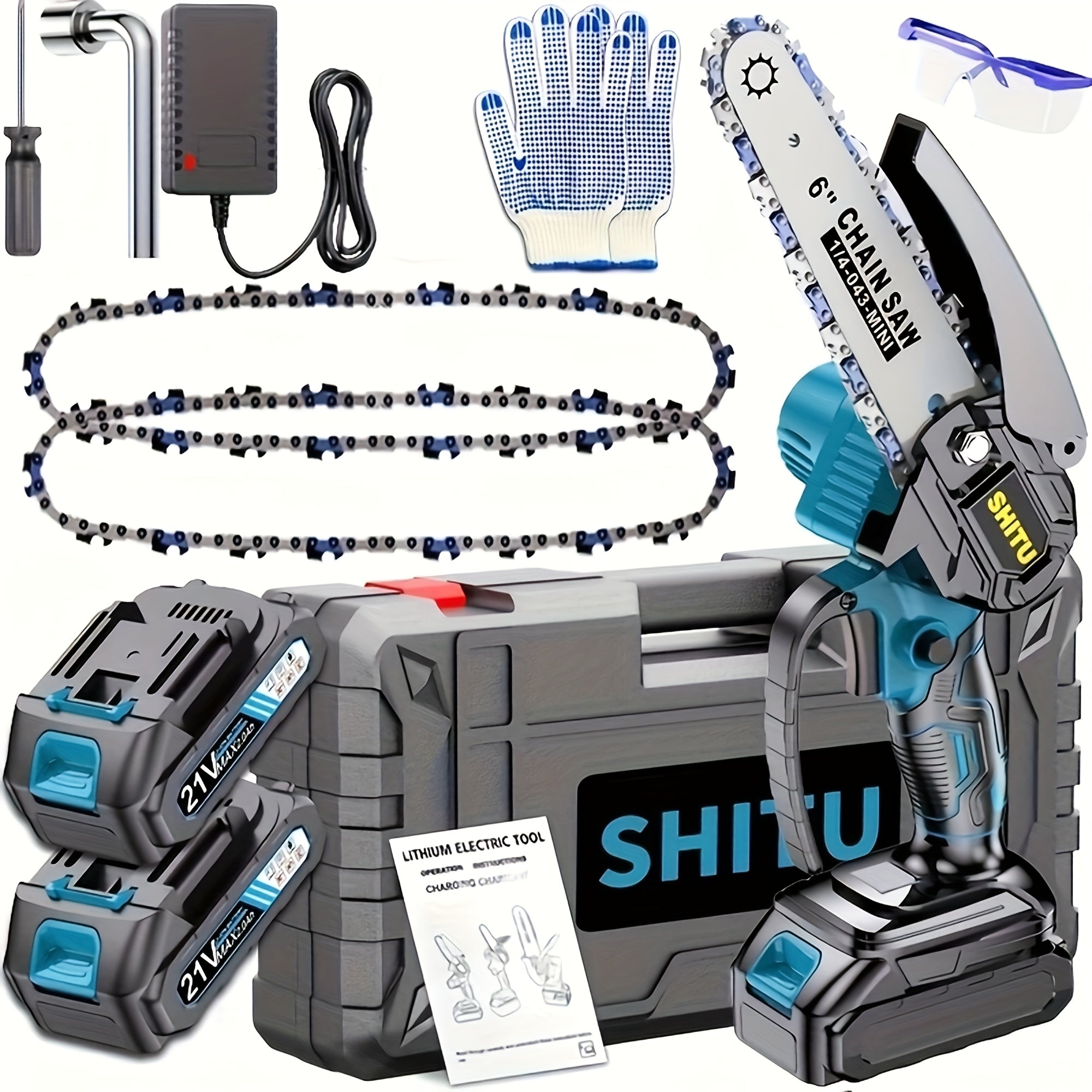 Mini Cordless Chainsaw - Lightweight, Portable, Rechargeable Battery | Safe Trimming for Tree Branches, Courtyard, Household, Garden, Gifts for Men