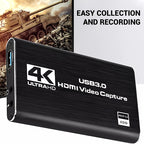 4K Audio Video Capture Card USB 3.0 HDTV Video Capture Device Full HD Recording