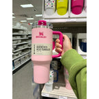 STANLEY Quencher H2.0 Tumbler with Handle and Straw 40 oz | Flowstate 3-Position Lid | Cup Holder Compatible for Travel | Insulated Stainless Steel Cup | BPA-Free | pink