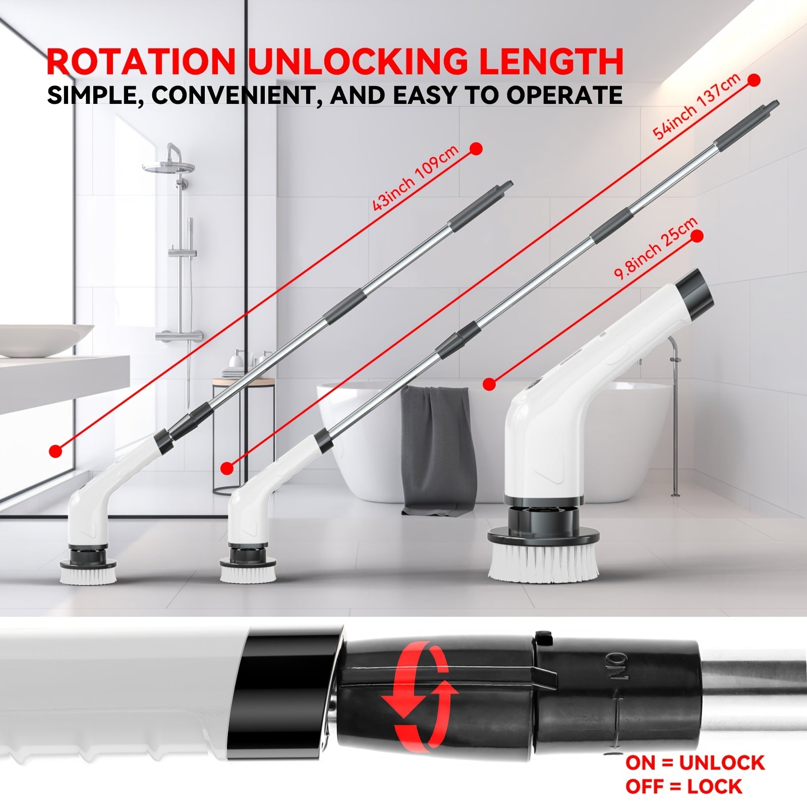 [Electric Cleaning Brush] 7-in-1 Multifunctional Electric Cleaning Brush, 2025 New Telescopic Long Handle Cleaning Tool | Household Floor And Kitchen Sweeping Brush