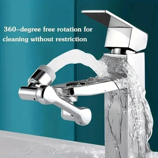 1-2pcs Faucet Extender, Alloy Robotic Arm,1080° Rotating Universal Faucet Extension, Swivel Faucet For Bathroom Sink