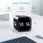 Cube Timer Productivity Timer Custom Countdown Gravity Sensor Flipping Timer for Tasks,Work,Study,Kitchen