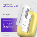 Label Maker Portable Thermal Lable Printer Bluetooth Sticker High Speed Printing 300nim with 1roll Stickable Label Paper USB