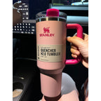 STANLEY Quencher H2.0 Tumbler with Handle and Straw 40 oz | Flowstate 3-Position Lid | Cup Holder Compatible for Travel | Insulated Stainless Steel Cup | BPA-Free | pink