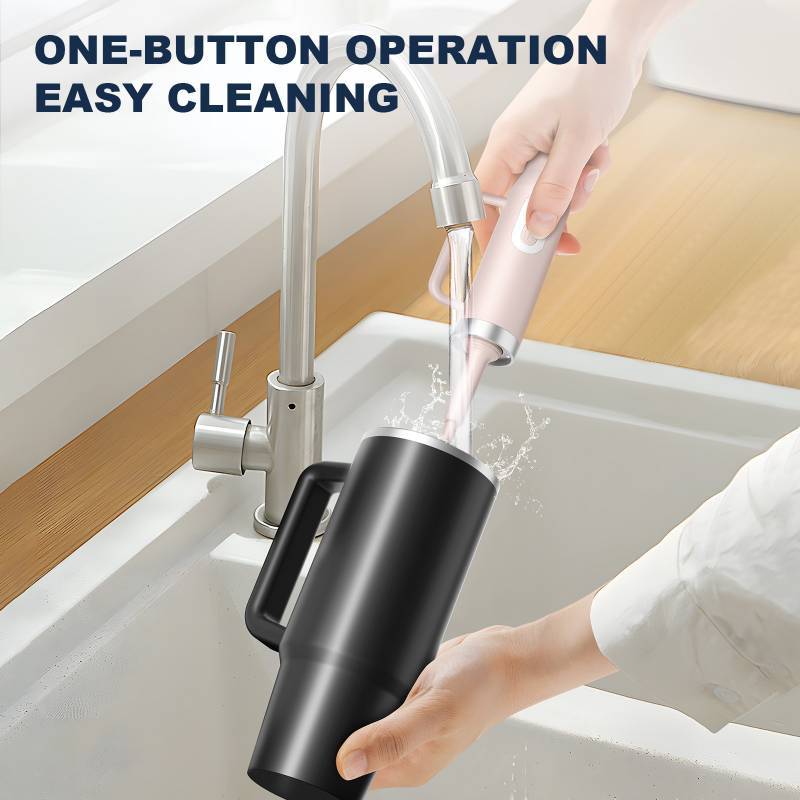 Electric Brush for Cleaning Water Bottles, Measuring 14, 8 Inches, Ideal for Various Containers Like Mugs, Water Cups, Glass Jars, And Stanley Cups, It Is Rechargeable, Features Two Speed Options, Includes a Straw Cleaning Brush, And Is Easy to Maintain